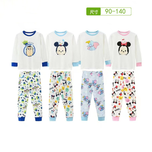 男女童呼吸棉秋衣秋裤日系纯棉保暖卡通冬季宝宝睡衣儿童内衣套装