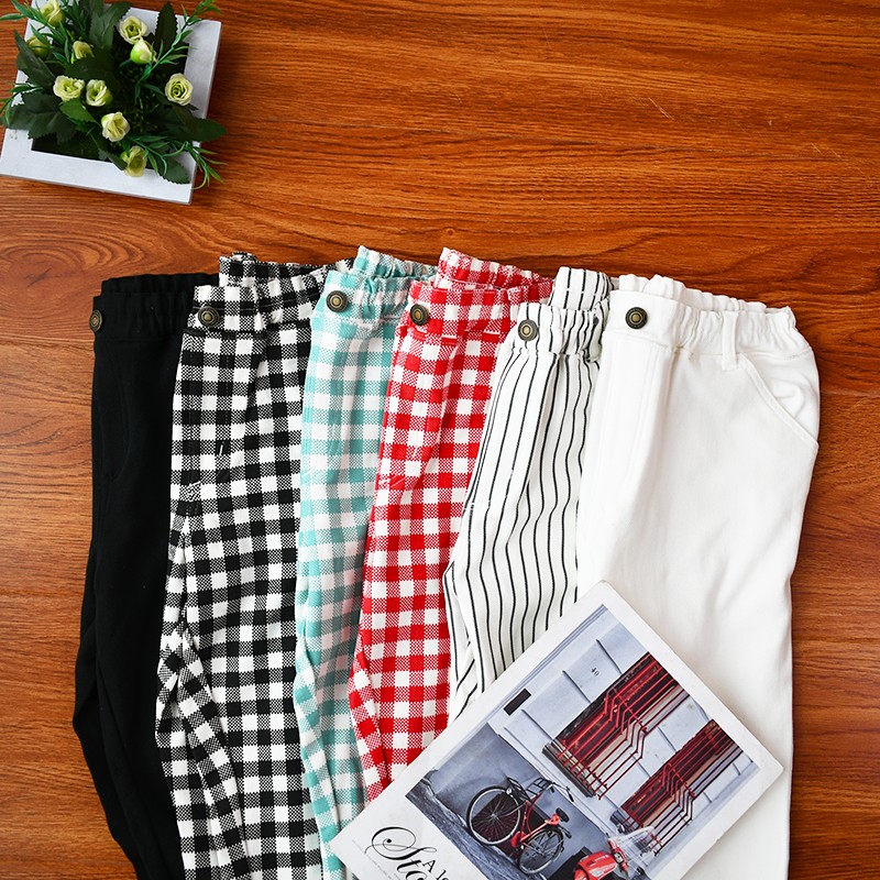 140-165微弹力包芯纱大童长裤