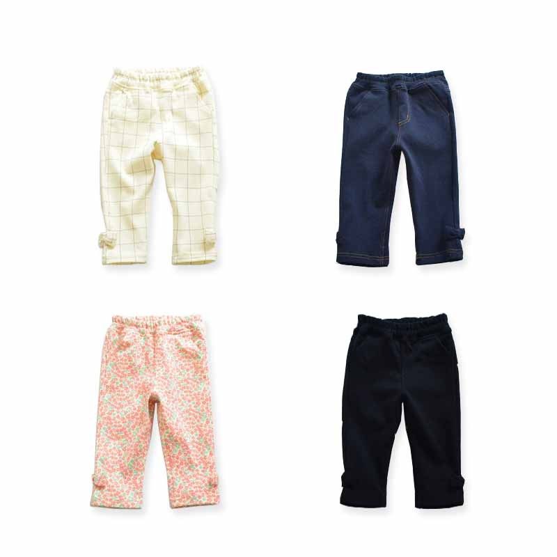 女儿童裤子春秋夏季休闲裤双向弹力大PP裤纯棉包芯纱七分裤蝴蝶结