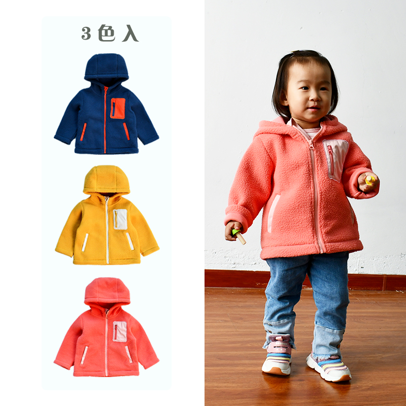 儿童外套春秋冬装日单童装新款秋女加厚摇粒绒儿童装男孩洋气上衣