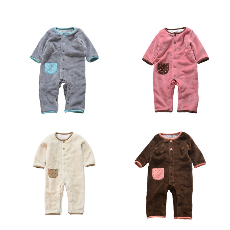 童装秋冬外穿加厚珊瑚绒连体衣