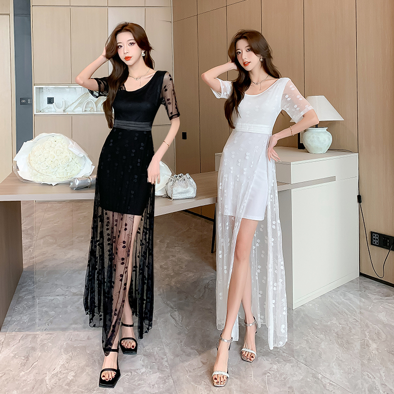 蕾丝晚礼服性感夜店连衣裙技师服