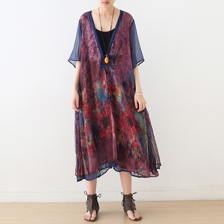 旅行度假2025夏季新款防晒淑女旅行度假风宽松大码雪纺薄开衫外套