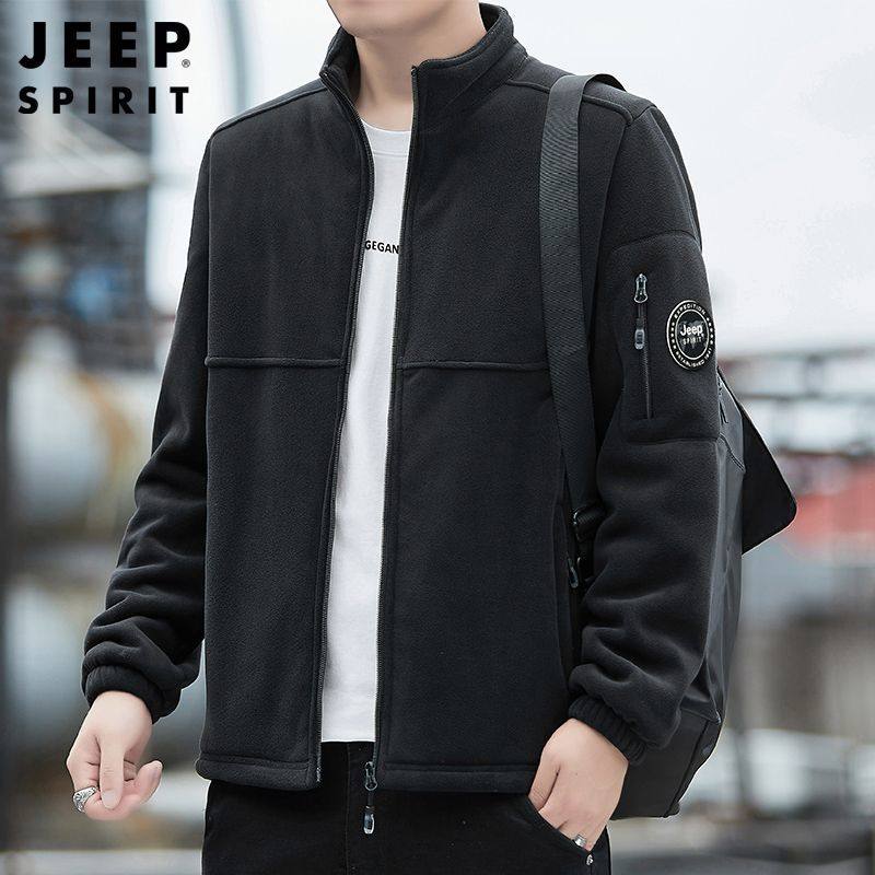 JEP吉普抓绒卫衣男士秋冬