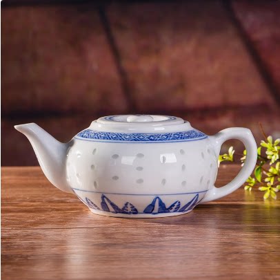 大容量陶瓷凉茶壶青花釉下彩家用图片