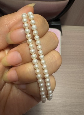 天然淡水珍珠项链女小众设计感高级轻奢气质百搭锁骨链