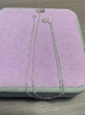 银项链990简约足银项链绞丝链