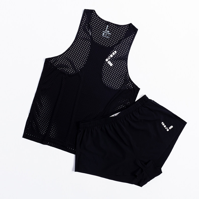零阻力田径服套装版专业马拉松比赛健身跑步背心短裤超轻速干透气