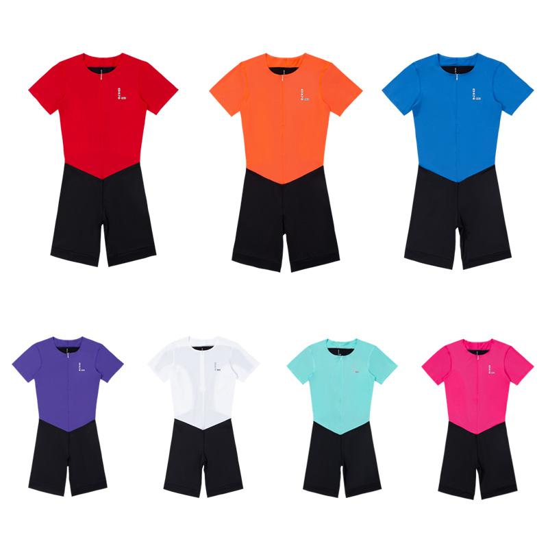 零阻力田径短袖紧身连体服跳远男