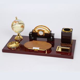 高档台历架收纳办公室桌面摆件老板名片盒笔筒高级感礼品实用文台