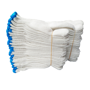 劳保手套耐磨干活棉线作业加厚款 工作手套 中号防滑男劳动防护薄款