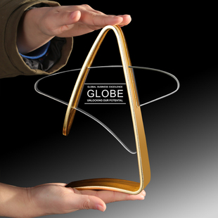 创意定制锌合金奖牌高档水晶金银铜五角星奖杯年度优秀员工颁奖