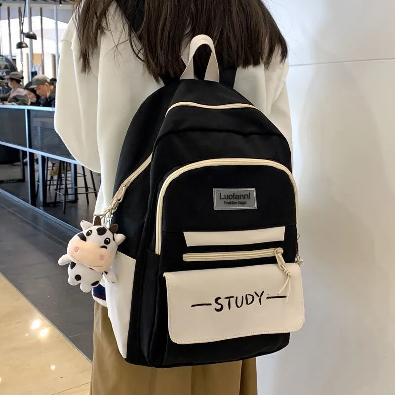 背包女百搭ins森系书包大容量双肩包小学初中高中生大学韩版