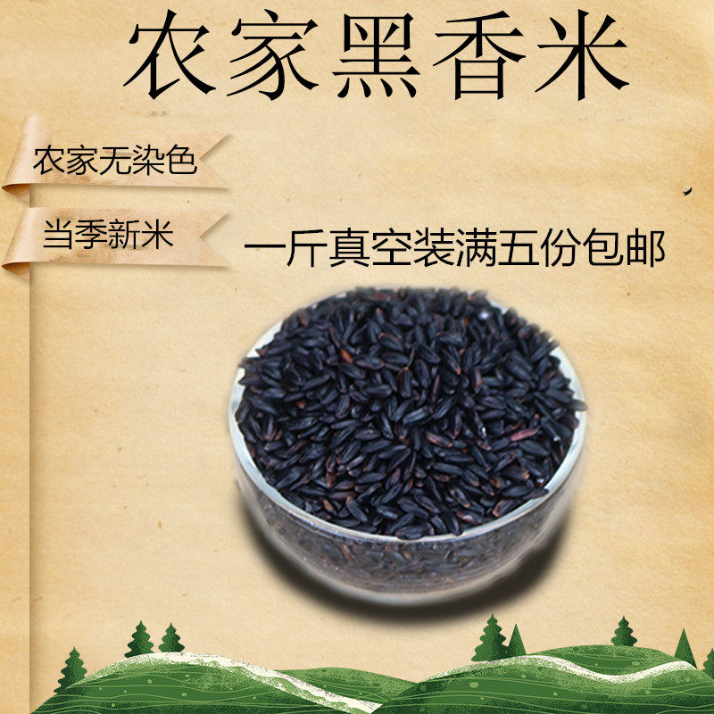 新货黑香米 （一斤真空装） 黑米黑大米饭米酿酒黑米