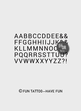 英文字母纹身贴玩味tattoo手腕