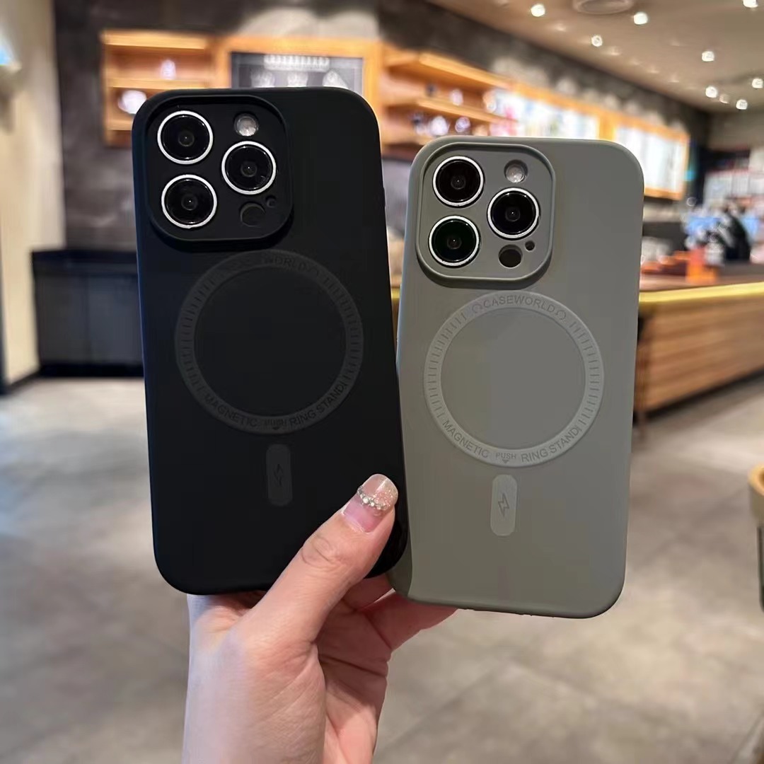 云感磁吸液态手机壳 适用苹果17 16 14 Pro Max iphone13 Pro max 全包精手机保护套 简约纯色高级感手机壳