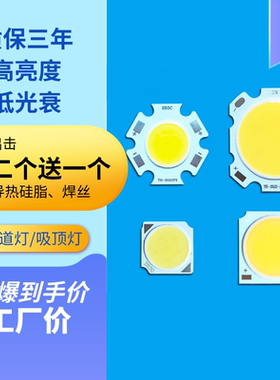 COB灯珠集成面光源LED芯片发光板圆形发光面轨道灯筒射灯维修配件