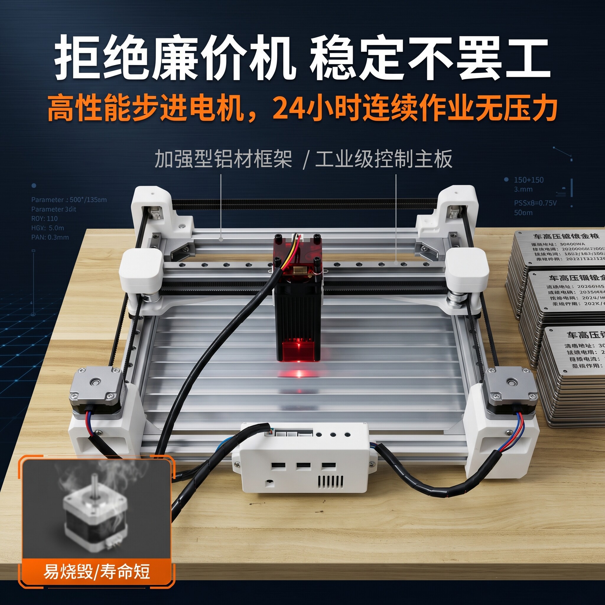 激光雕刻机小型多功能全自动桌面大功率切割机diy不锈钢打标