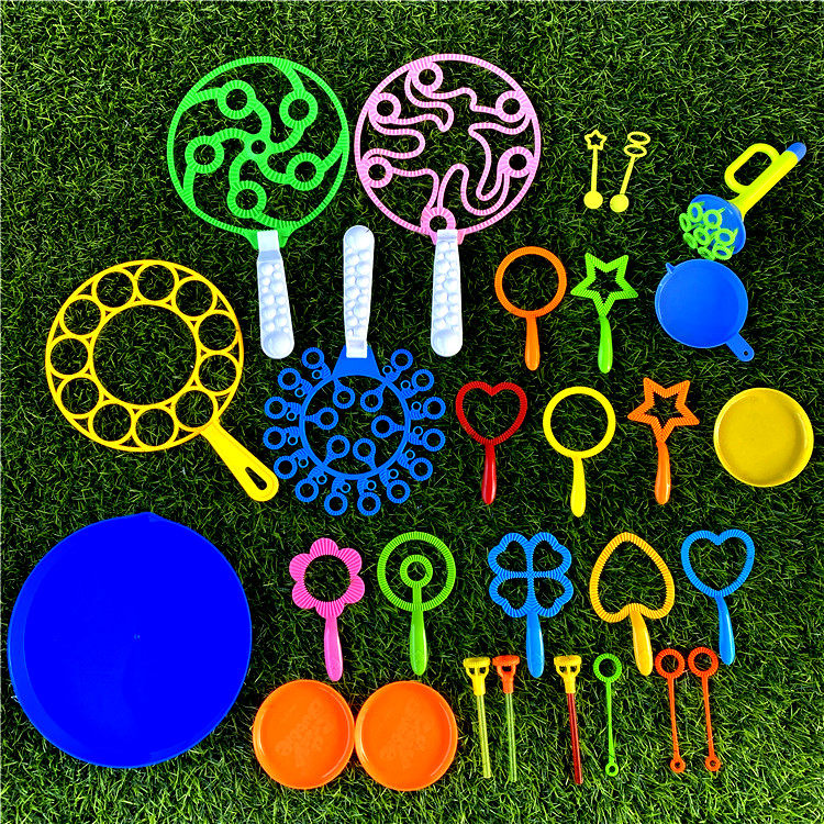 儿童吹泡泡体育游戏广场公园幼儿园亲子活动泡泡秀多形状泡泡工具