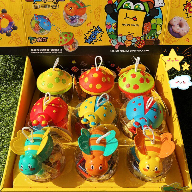 叮当米米智趣小麦泥彩泥橡皮粘土学生彩泥手工奇趣卡通存钱收纳罐