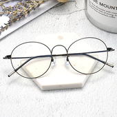 防蓝光辐射变色太阳镜复古眼镜轻男女圆框近视平光护目镜成品眼镜