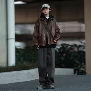 美拉德机车夹克男女休闲 现货 美式 皮衣外套复古加棉加厚秋冬季