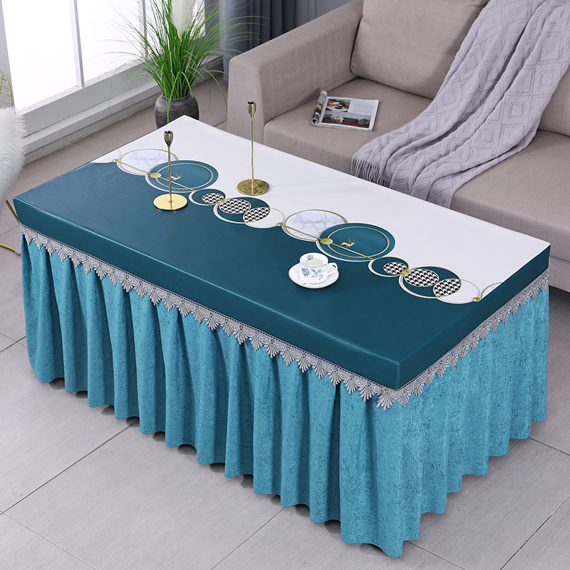 茶幾桌布罩套防水防油長方形夏季