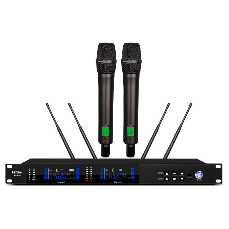 TKOKO一拖二U段无线麦克风真分集会议话筒T-KOKOPA广播麦MC-900U