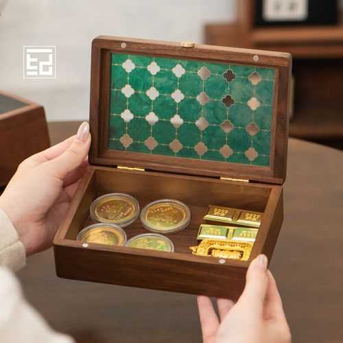 烤花木盒给金条安个精致小家