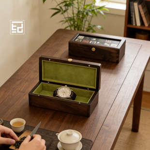 手表收纳盒女生单只家用实木便携式 带盖空盒子 高档精致2026年新款