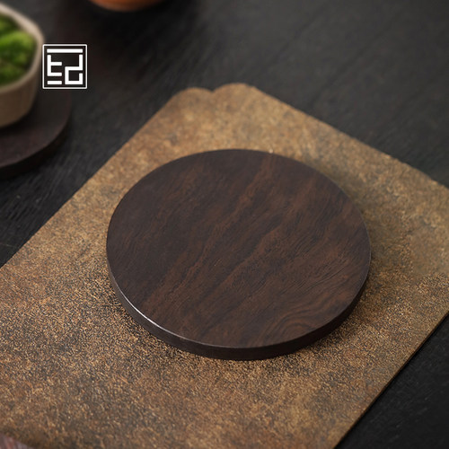 中式黑檀木壶托实木杯托