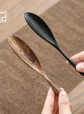 虎斑檀木小茶铲实木紫光檀木茶勺家用茶则六君子配件量勺单只勺子