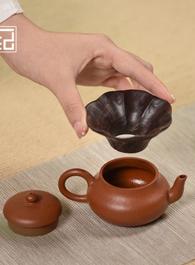 南美酸枝木投茶器实木茶漏茶滤茶斗入茶器漏斗滤茶器复古茶道配件