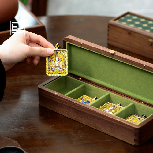 实木吊坠收纳盒，送礼藏珍神器