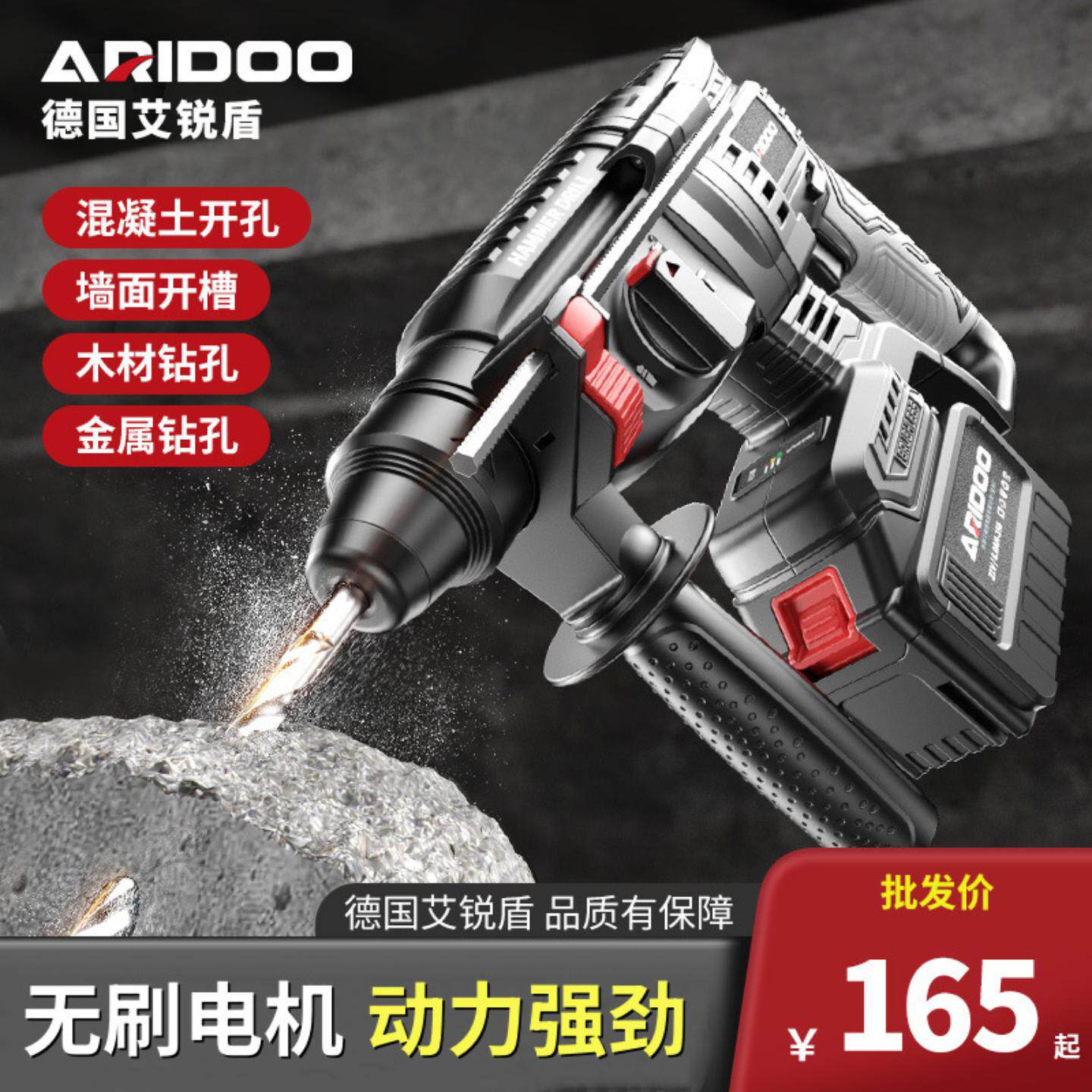 德国进口锂电两用冲击钻电锤电镐