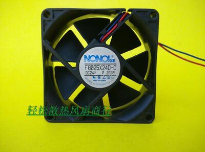 原装NONOI F8025X24D-C 24V 0.26A 8025 8CM 2线变频器散热风扇
