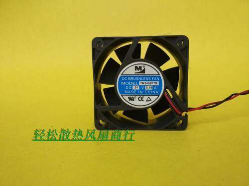 原装 M YM2406PTB1 24V 0.18A 6CM 6025 2线 变频器电源散热风扇