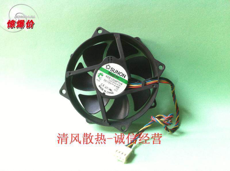 SUNON建准9cm 9025/ 4针磁浮温控电脑风扇KDE1209PTVX/12V/4.4W