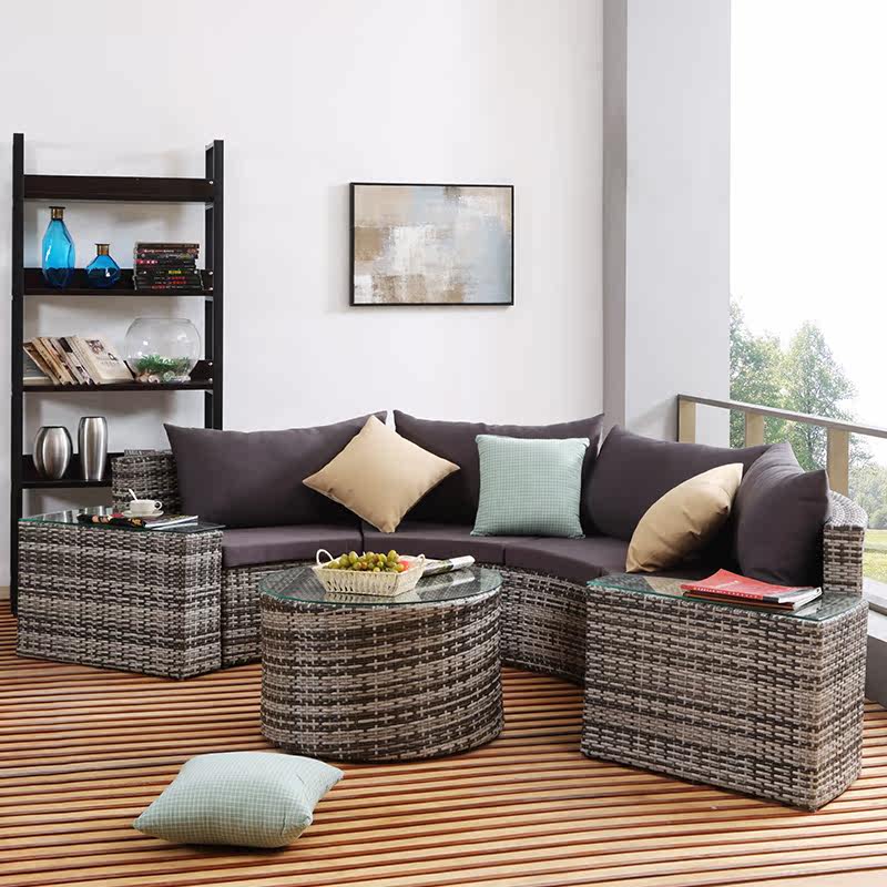 户外沙发 阳台休闲圆形沙发躺床 庭院藤椅沙发组合 藤编艺术家具|msdalam kategori perabot kediaman, SOFA, Vine/sofa buluh - dari Buy2taobao.com untuk memberikan perkhidmatan ejen Taobao profesional membeli