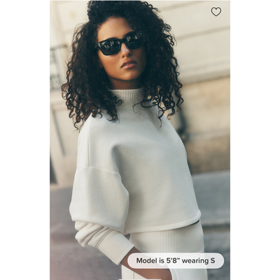 澳洲 ALO yoga Cropped Serenity Coverup女士短款高领套头卫衣