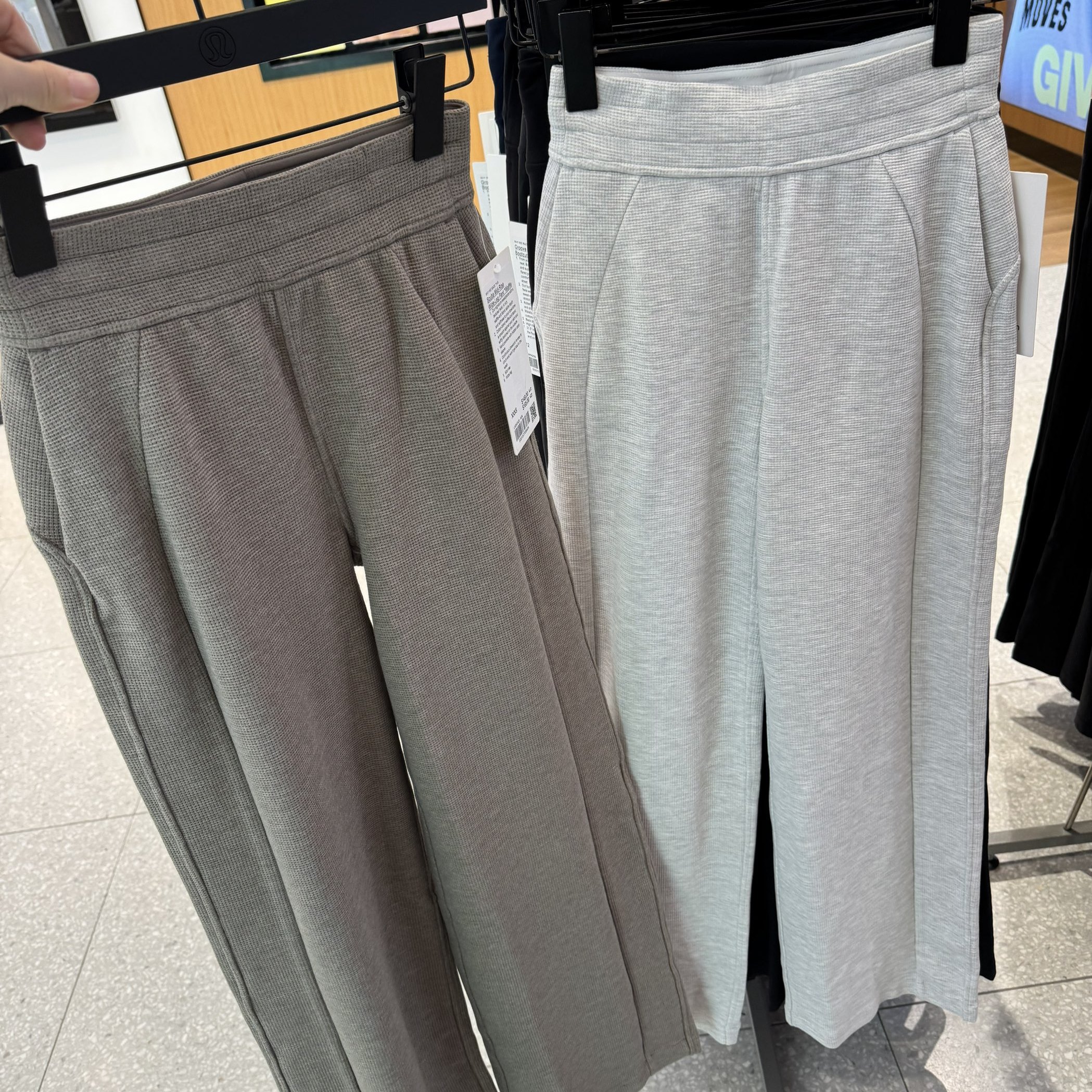 澳洲Lululemon Scuba MR Waffle华夫格女士中腰阔腿运动裤