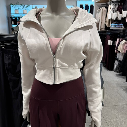 露露乐蒙Lululemon Scuba Full-Zip Cropped Hoodie短款连帽外套