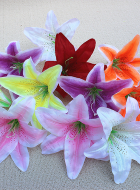 假花大百合头饰装饰插花篮手捧花