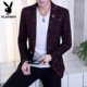 男士 休闲西服男青年韩版 修身 花花公子春秋季 潮流帅气西装 外套上衣