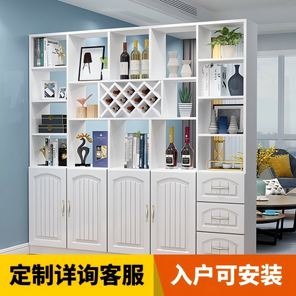 酒柜客厅屏风隔断柜入户正对门鞋柜储物柜一体靠墙展示柜玄关柜