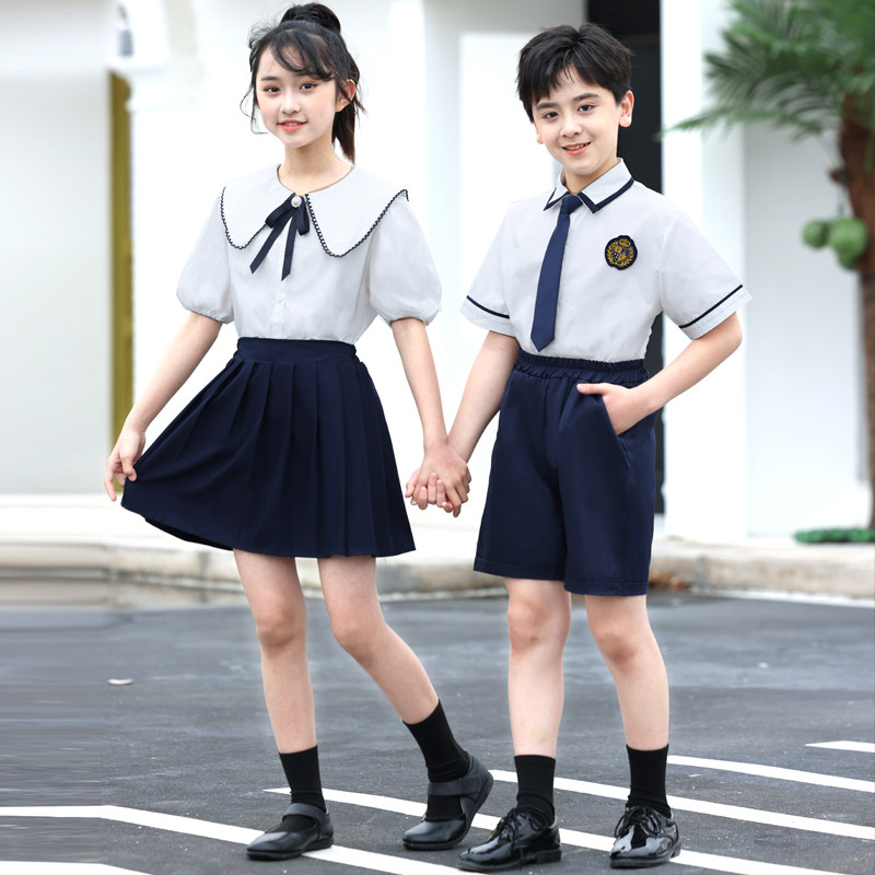 儿童背带裤演出服学院风幼儿合唱服小学生诗歌朗诵比赛运动会班服