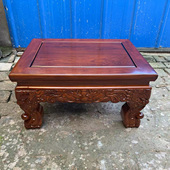 雕花实木榆木炕桌炕几矮桌吃饭桌茶桌飘窗榻榻米桌子中式 仿古方桌