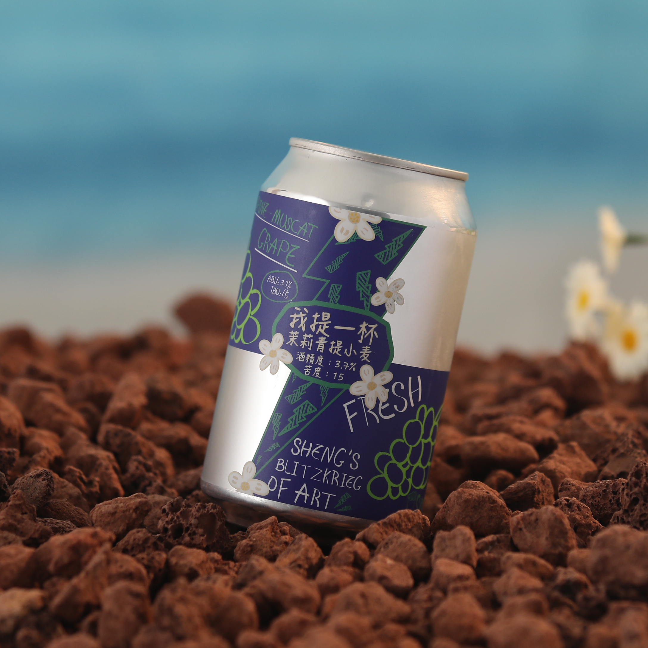 Sheng Craft Beer中国山乘我提一杯茉莉青提小麦啤酒听装330ml