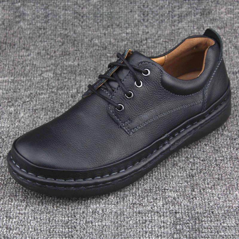 真皮新款男鞋子英伦春秋透气上线商务休闲皮鞋男轻便商务休闲鞋男