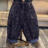 子 臀围140长84 新品 复古文艺休闲百搭女士裤 111 秋冬季